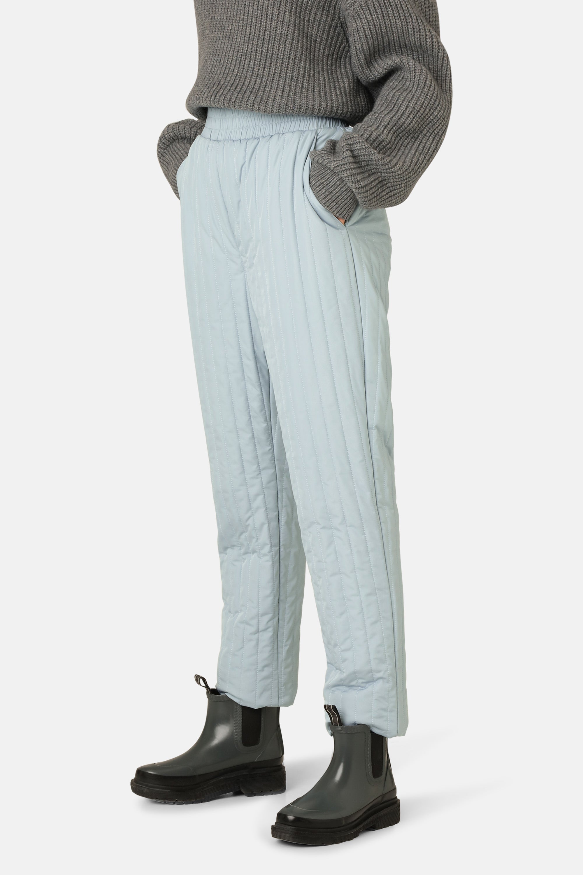 Ilse Jacobsen Hornbæk Outerwear Quilt Pants Trousers 608 Pale Petroleum